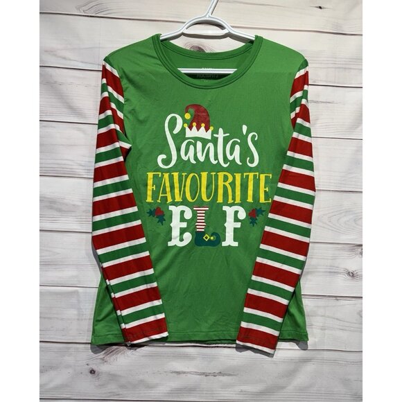 Santa's Favourite Elf Shirt Adult Small S Christmas Holiday Ugly Sweater Top EUC - Picture 1 of 9